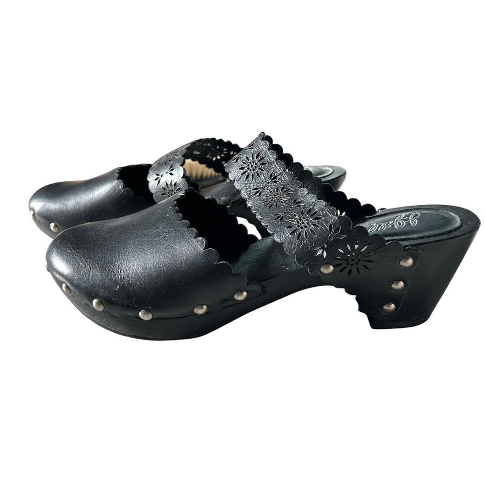 Matisse J.Jill Women’s Size 8 Black‎ Leather Brazilian Clogs